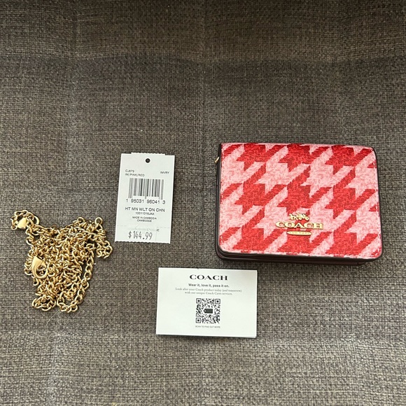 Coach Leather Mini Wallet On A Detachable Chain - Picture 9 of 9